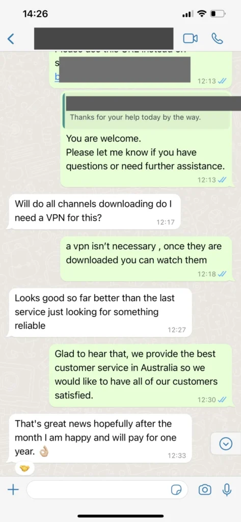 Bevestiging WhatsApp abonnementverlenging 3